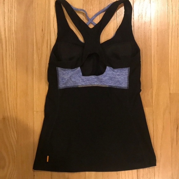 Lucy colorblock purple/black racerback tank top - Picture 4 of 4